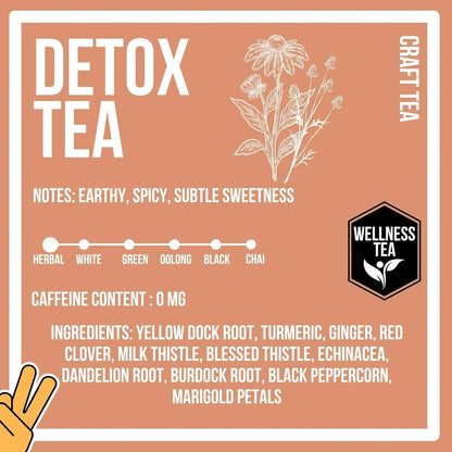 Revival Tea Company Herbal Tea - Hand Blended Craft Bold Flavor, Loose Leaf or Tea Bags, Organic and Caffeine Free (Loose Leaf, Detox Tea)