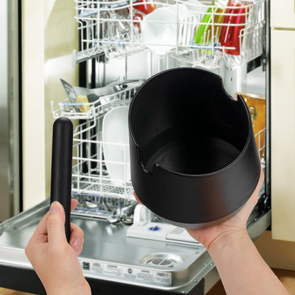 Espresso Knock Box - 5.8 Inch Coffee Knock Box Espresso, Shock-absorbent espresso grounds knock box with Removable Knock Bar and Non-Slip Base for