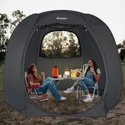 Alvantor® Pop Up Screen Tent House Room Instant Outdoor Camping Canopy Sun Shelter Gazebo for Patio, Backyard & Deck, Privacy Tent(2-10 People, 8'x8' 10'x10' 12'x12')