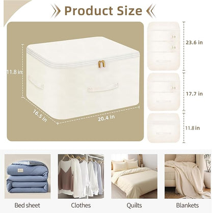 Ultra Space Saving Self Compression Organizer, Comforter Storage Bag for Clothes, Blankets, Pillows, Duvet, Comforters, Bedding Sets and Much More (Gray,X-L - 54 * 42 * 60cm)