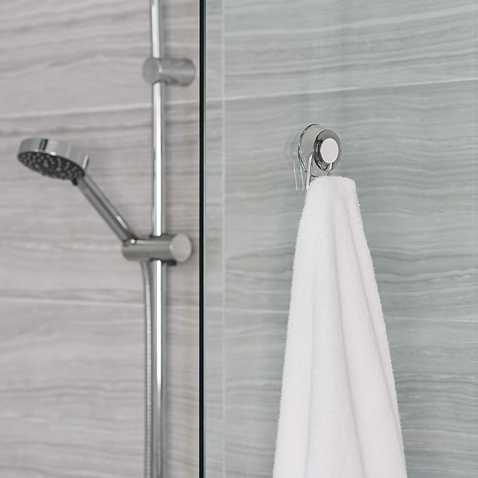 Better Living Products 13874 IMPRESS Suction Double Hook, Smokey Grey