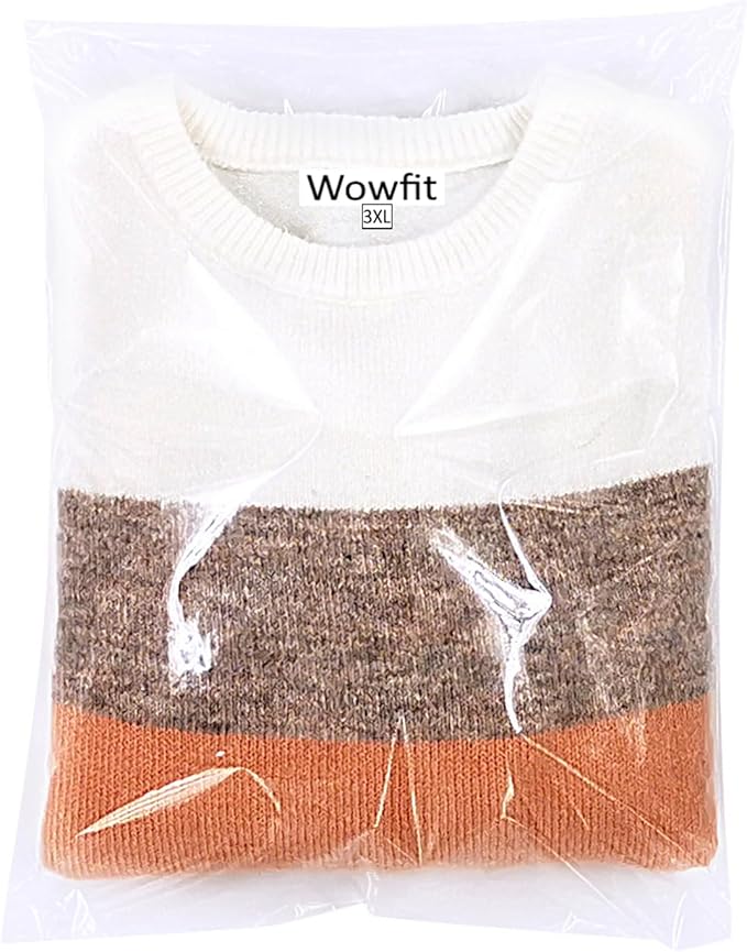 Wowfit 100 Count 14x20 Inch Clear Cellophane Plastic Bags, Resealable Self-Sealing Cello Bags Great for Packaging Clothing, Shirts, Decorative Wrappers, Party Favors, Artwork and More