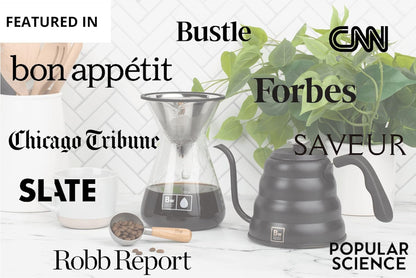 Barista Warrior Pour Over Coffee Maker Set – Pour Over Kit Includes Large Glass Carafe, Reusable Dripper Filter, and Coffee Scoop