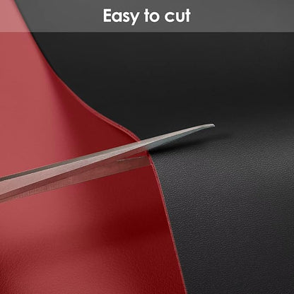 Leather Dresser Cover,1.8mm Thick,10x43 Inch,Dresser Protector Top,Dresser Top Protector,Dresser Cover Top,Dresser Top Cover,Dresser Cover Top for Bedroom.(Black+Wine Red,10x43)