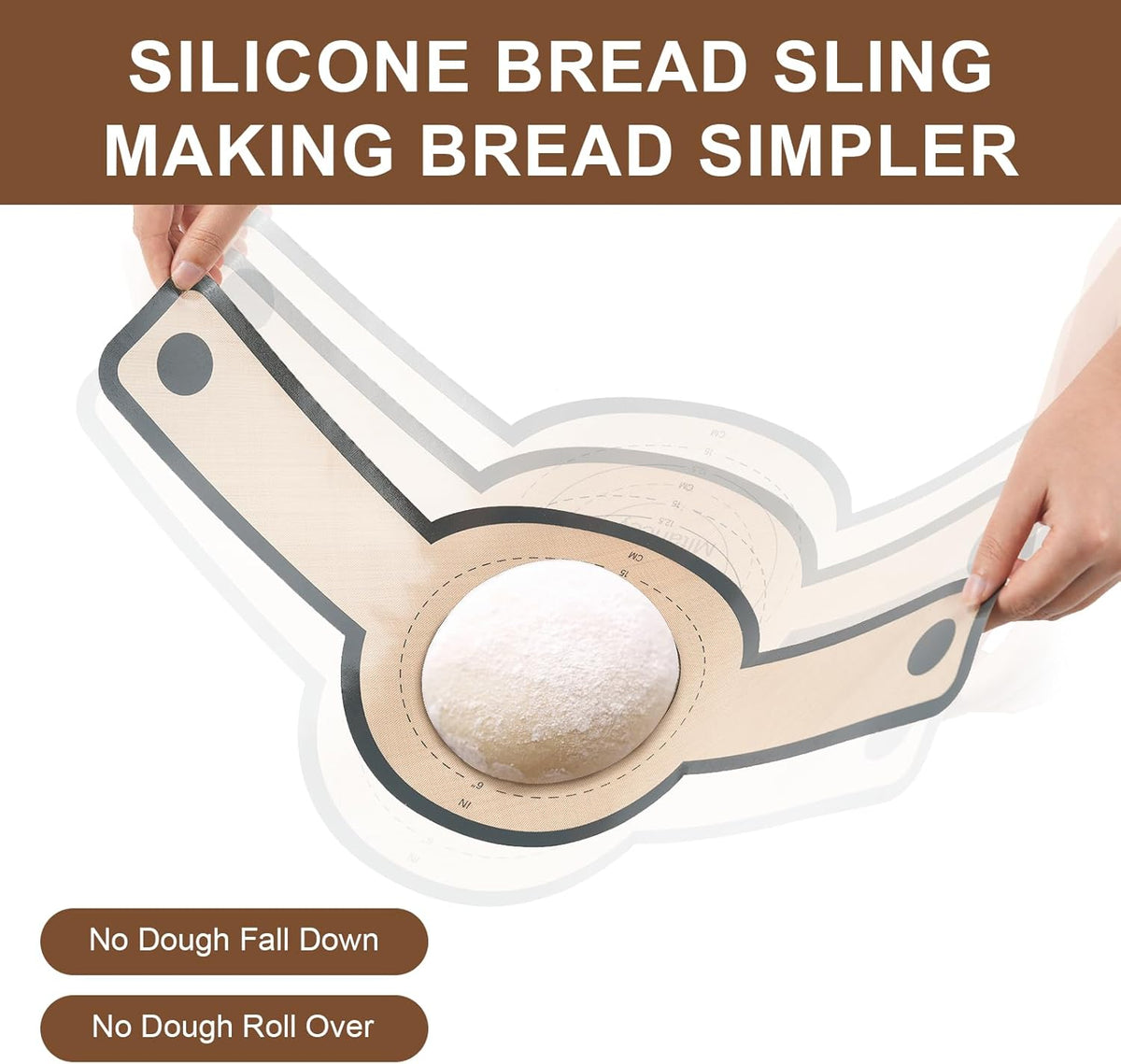 3 PCS Silicone Bread Sling for Dutch Oven Liners, Non Stick & Easy to Clean Silicone Bread Baking Mat with Extra Long Handles