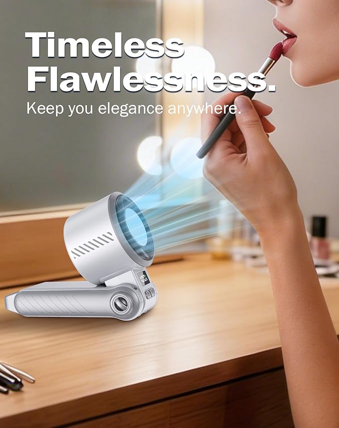Portable Handheld Fan with Cooling Ice Function, Rechargeable Mini Personal Fan, 5 Speeds Strong Wind, Quiet USB Travel Fan for Outdoor, Office, Summer Heat