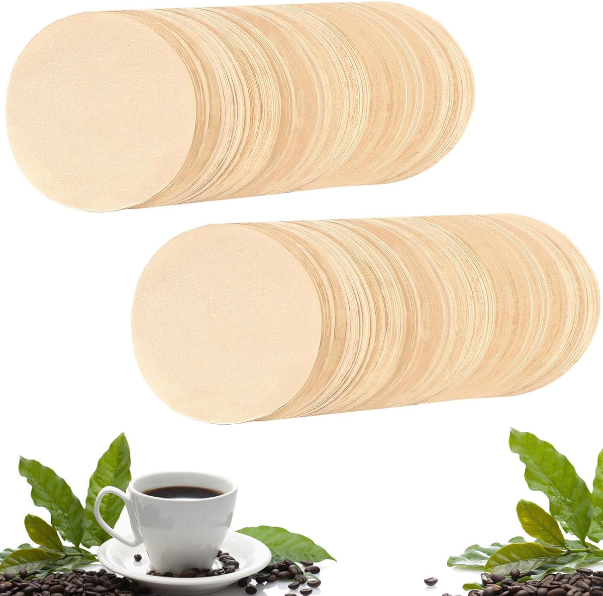 800 Count Espresso Coffee Filters, 53 mm Unbleached Round Coffee Paper Filter for Espresso Machine