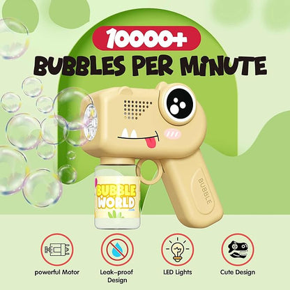 8-Pack Bubble Gun,Automatic Dinosaur Bubble Machine Blower for Kids Summer Indoor Outdoor Toys Birthday Wedding Party Gift