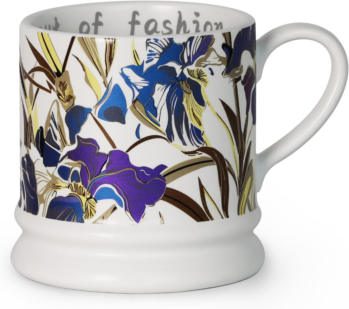Ceramic Coffee Cappuccino Mug, 13 oz Classical Flower Mugs Vintage Floral Cups Aesthetic Mug Tea Cup, Perfect for Tea, Cocoa, Latte - Gifts for Women Men Dad Mom (White)