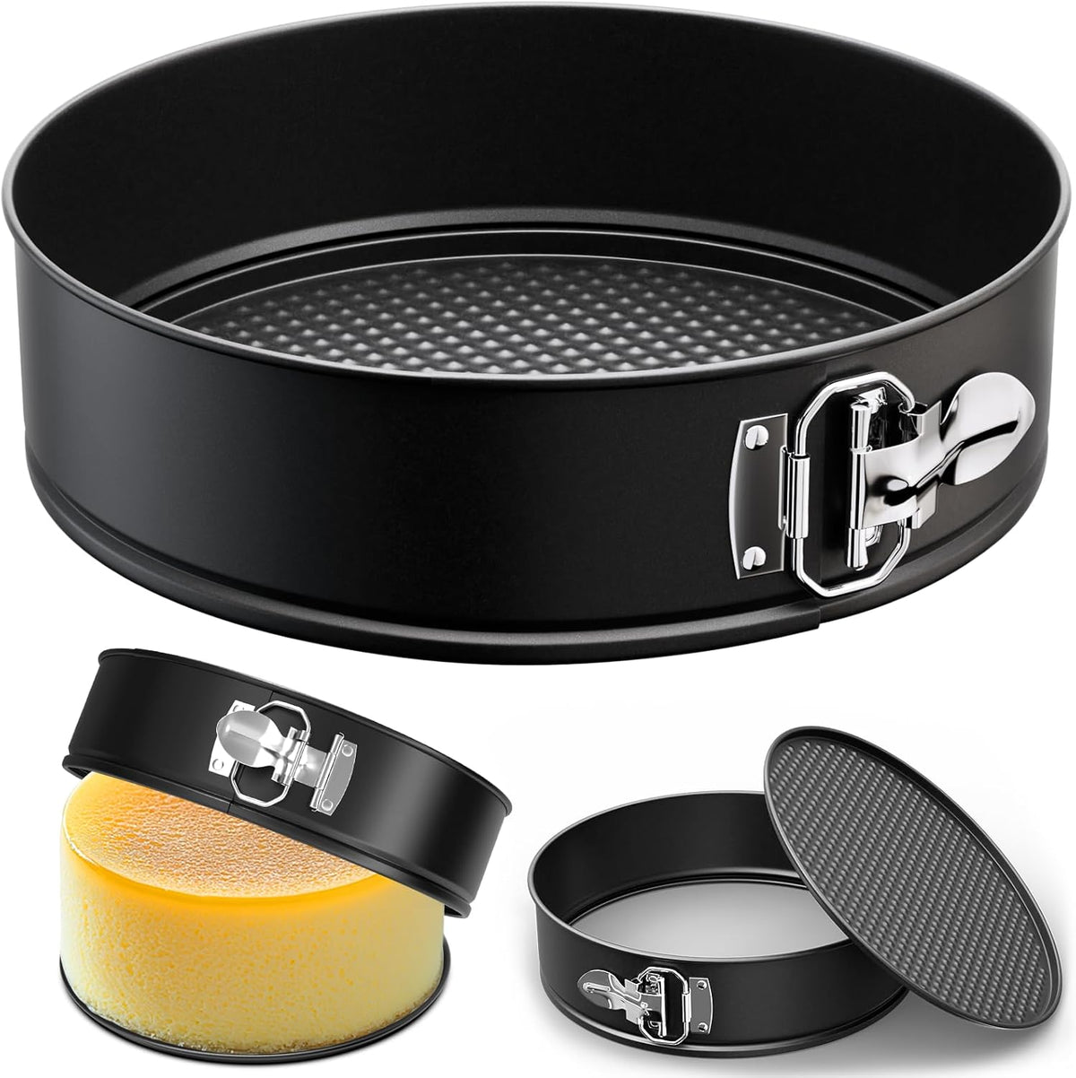 9 Inch Springform Pan with Removable Bottom, Non-stick Round Spring Form Cake Mold Cheesecake Pan For Baking