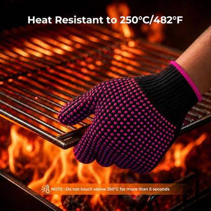 HTVRONT Heat Resistant Gloves for Sublimation 2Pcs with Silicone Bumps