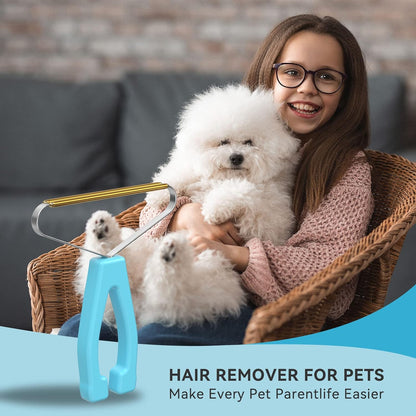 Carpet Rake,Lint Remover,Pet Hair Remover, Dog Cat Hair Remover,Carpet Rake for Pet Hair Removal,Lint Brush,Lint Shaver for Carpets, Car Mat,Couch,Pet Bed,Furniture & Rug(Blue)