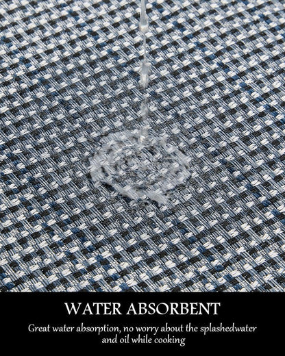 PADOOR Kitchen Mats for Floor, Non Slip Washable, Rubber Backed Kitchen Runner Super Absorbent Floor Mat Sink Rug, 20'x47' Blue
