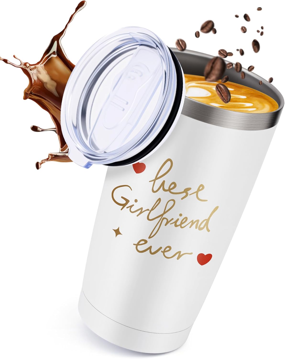 20 Oz Insulated Coffee Cups Car Travel With Lids Unique Christmas Birthday Ideas For Women Useful Custom Gifts Stepmothers Valentines Moms Daughters