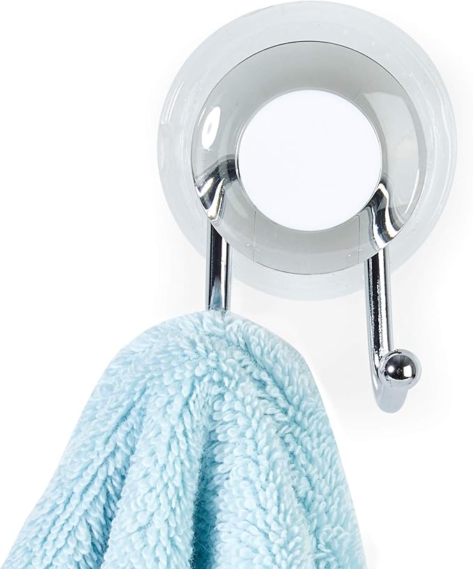 Better Living Products 13874 IMPRESS Suction Double Hook, Smokey Grey