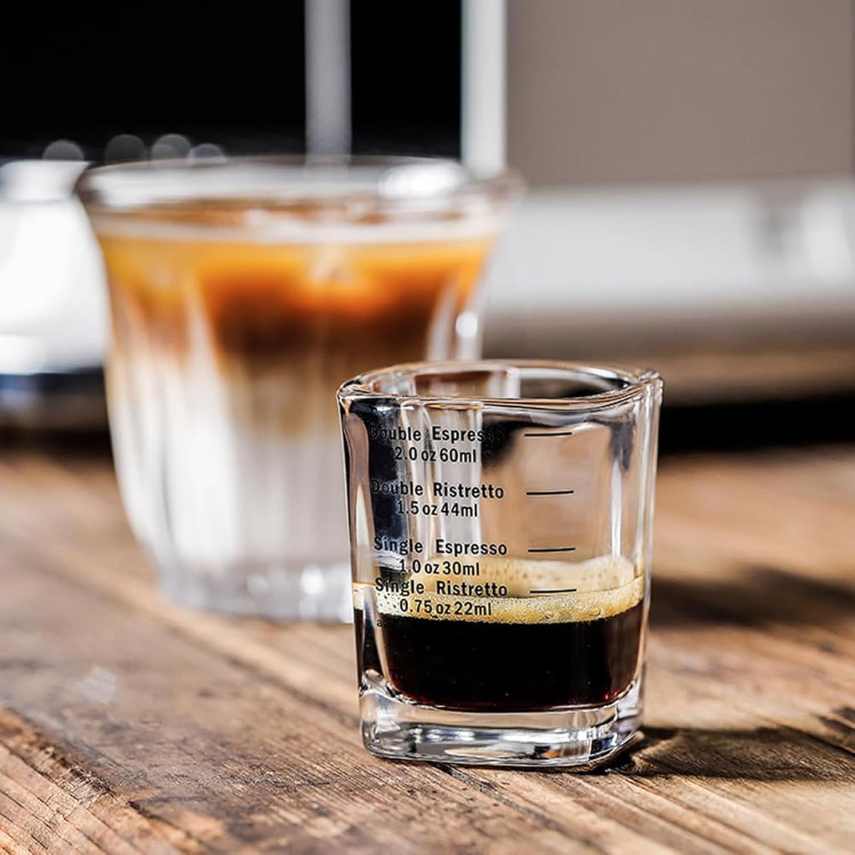 Espresso Shot Glasses, 26-Incremental Measurement, 2 OZ / 60ML (Sturdy-2 pack)