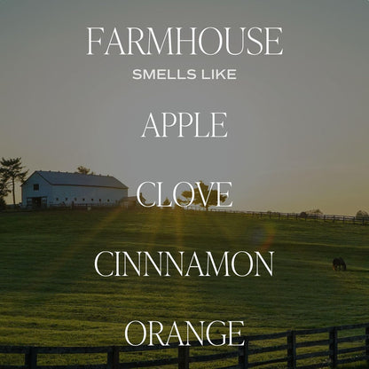 Sweet Water Decor Farmhouse Soy Candle - Apple, Orange, Pumpkin and Clove Scented Fall Candles for Home - 9oz Amber Jar + Black Lid, 40+ Hour Burn Time, Made in The USA