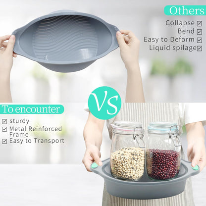 To encounter 9 Inch Silicone Round Cake Pans, 2 Pack Nonstick Silicone Baking Pans Set, Food Grade Cake Molds