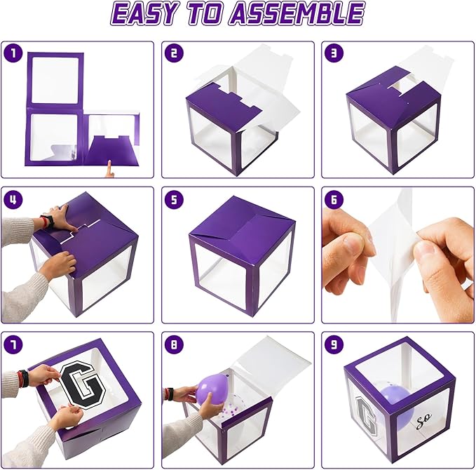 Graduation Decorations 2026 Graduation Party Decorations Set of 4 Boxes with 129pcs Balloons Arch Garland Kit Party Supplies for Any Grades Purple