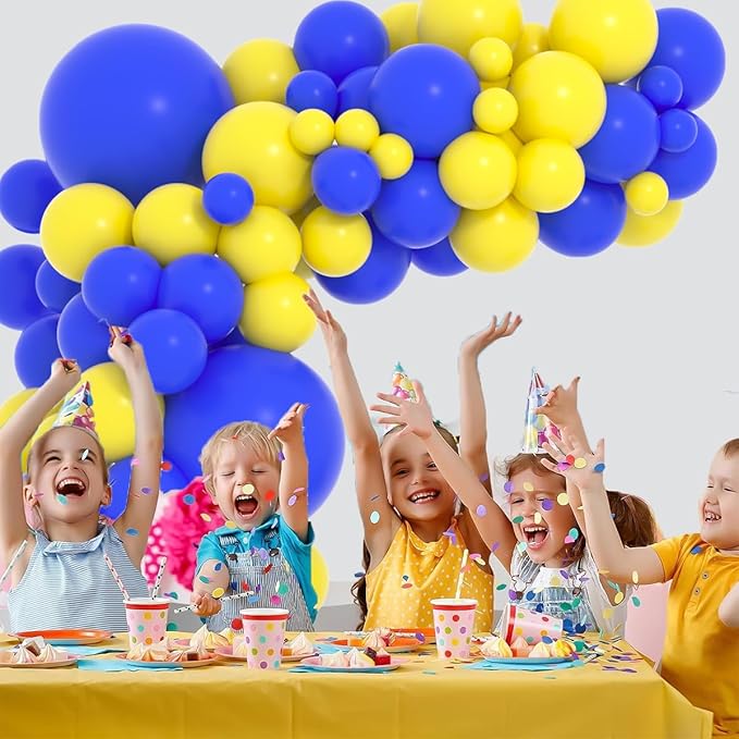 Blue Yellow Balloon Arch Garland Kit - Royal Blue Yellow Balloons Yellow Blue Balloons Balloons for Wedding Graduation Anniversary Bridal Shower Birthday Party Decorations