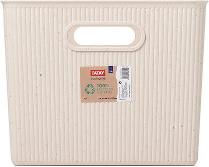 Tatay Storage Box Baobab ECOHOME, 22L Capacity, Polypropylene BPA free, 100% Recycled Material. Measures 29.4 x 38.5 x 23 cm