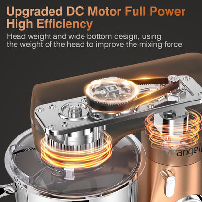 Mini Angel Stand Mixer,10-Speed 5QT Kitchen Electric Mixer,Tilt-Head Food Mixer with Dough Hook, Wire Whisk, Flat Beater
