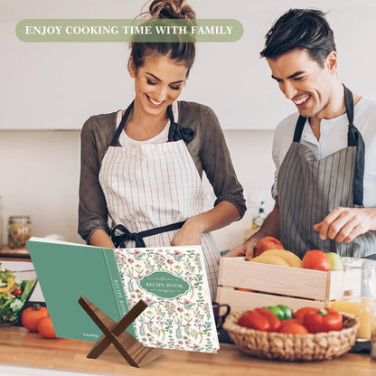 Lanpn Blank Recipe Book Cookbook for 70 Recipes, A5 Waterproof Empty Recipe Notebook to Organize Your Family Recipes