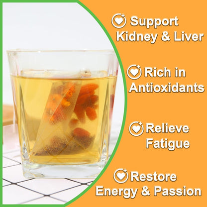 Tearelae - Five Flavors Goji Berry Tea Bags - 6g x 36 Count - Traditional Herbal Tea Combination For Men - Non-GMO - Caffeine-free