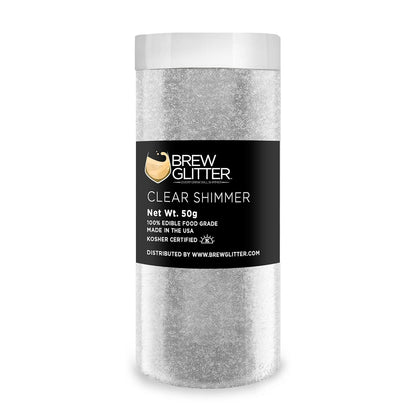 Brew Glitter - Clear Shimmer (50g 1x Jar), Edible Glitter for Cocktails, Mocktails and Beverages