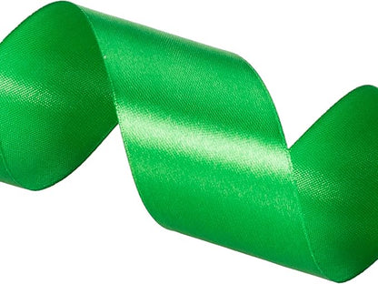 YASEO 1 1/2 Inch Green Solid Satin Ribbon, 50 Yards Craft Fabric Ribbon for Gift Wrapping Floral Bouquets Wedding Party Decoration
