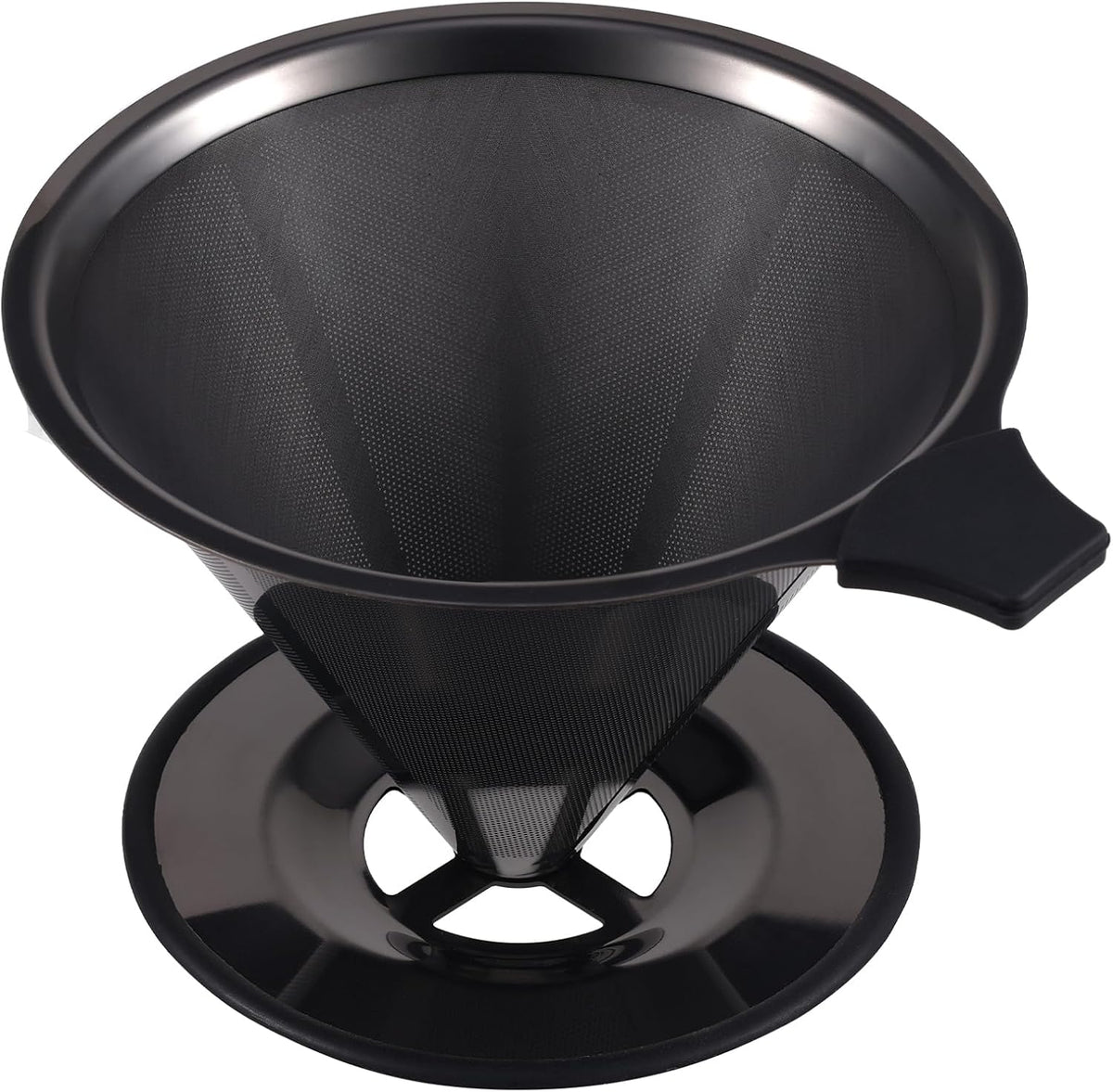 【2.0 Upgraded】 Stainless Steel Pour Over Coffee Maker, Reusable Paperless Drip Coffee Filter and Coffee Strainer for Single Cup Hand Brew, 1–6 Cup
