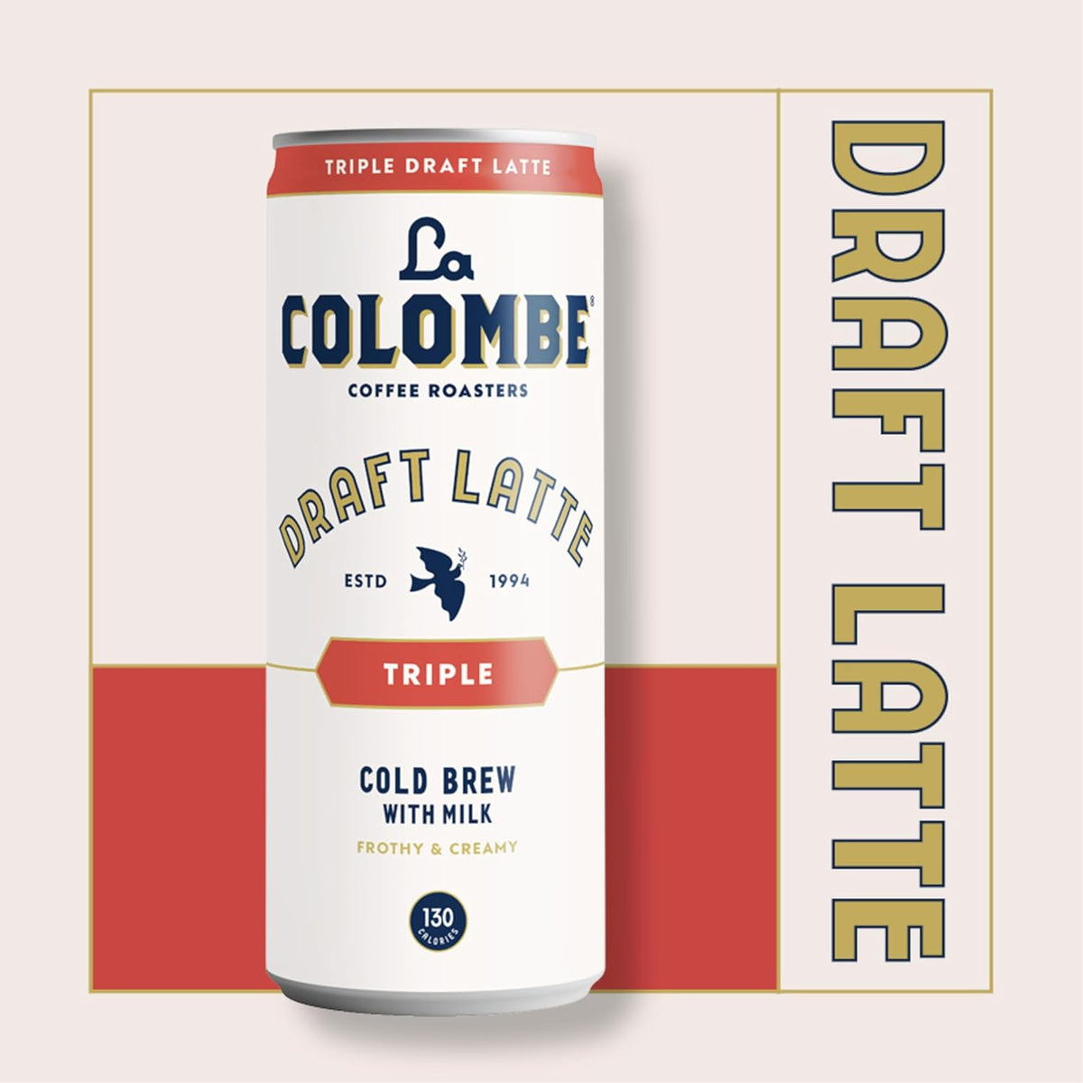 La Colombe Coffee, Triple Draft Latte, 11 fl oz Cans (Pack of 12), Coffeehouse Quality Cold Brew, Specialty Grade Coffee Beans