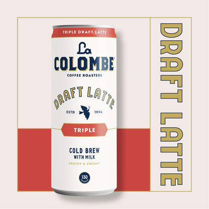 La Colombe Coffee, Triple Draft Latte, 11 fl oz Cans (Pack of 12), Coffeehouse Quality Cold Brew, Specialty Grade Coffee Beans