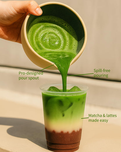 Artisan Matcha Whisk Set - 8 Pcs Premium Matcha Set with Bowl (Chawan), Bamboo Whisk & Tools | Matcha Kit for Making Breakfast/Latte | Gift for Matcha Lovers (Sunset Yellow)