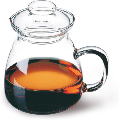 Simax Glassware 20 Oz. Glass Teapot | Short Spout, Microwave and Stovetop Safe, Heat, Cold, and Thermal Shock Resistant Borosilicate Glass, Makes a Stunning Presentation