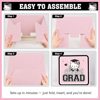 2026 Graduation Decorations, Pink Graduation Party Decorations Graduation Balloons Arch Kit Boxes With Letters 2026 Grad for Middle School High School College ect.