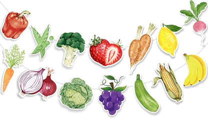 Farmers Market Party Decorations - Rustic Fruit & Vegetable Banners, Backdrops, Centerpieces for Baby Shower, Birthday, Bridal Shower | Garden Themed Party Supplies