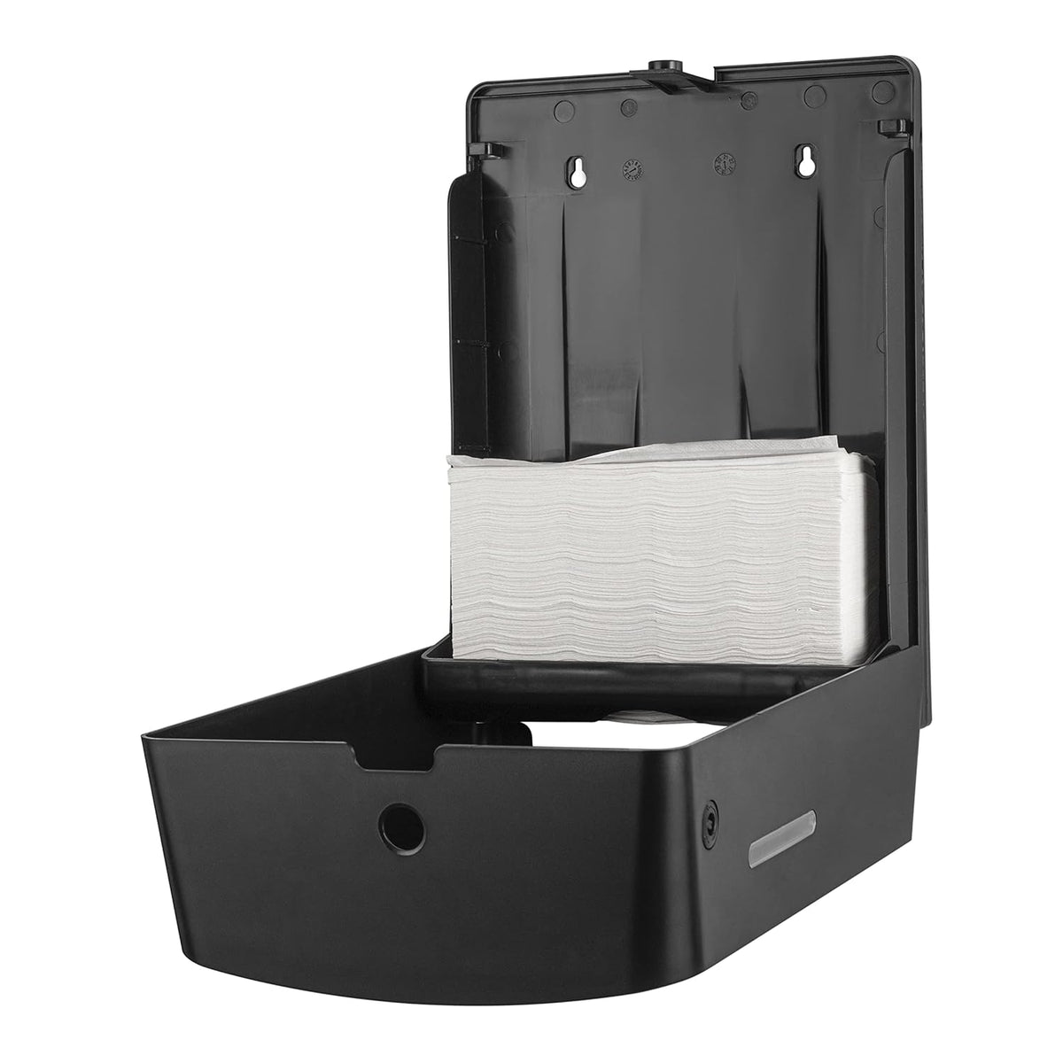 EZbrnd Wall Mount MULTIFOLD Paper Towel Dispenser for Kitchen/Bathroom/Office/RV/Airbnb, Black, 3300B-EZ