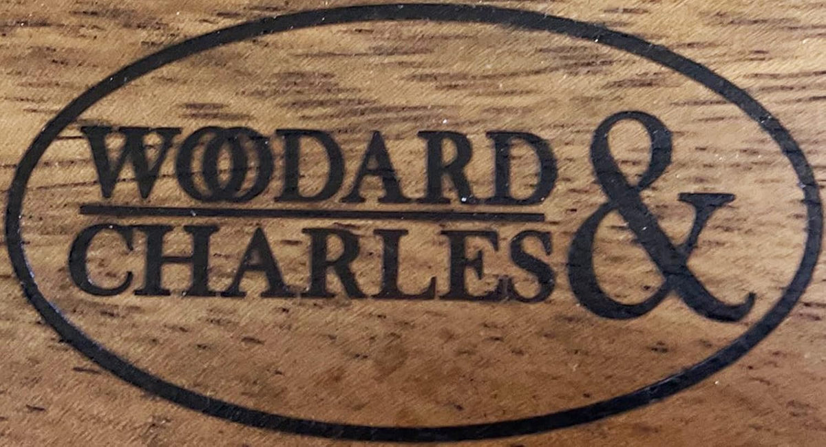 Woodard & Charles 6 Piece Wood Boards with Stand, Perfect for Serving, Sushi, Cheese, Hors D'Oeuvre, Charcuterie, Sandwiches, 7 Piece Set