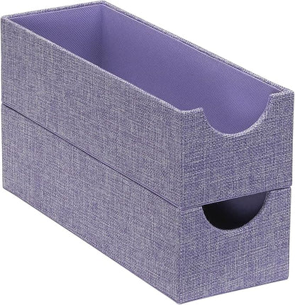 Household Essentials 2-Pack of Drawer Organizers, Sturdy Chipboard With Soft Polyester Cover, Handy and Fashionable Organization Solution, 3” H x 4” W x 12” D, Iris