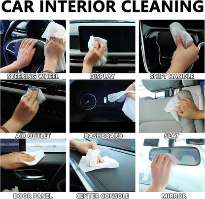 Car Interior Cleaning Wipes, All-Purpose Cleaning Wipes, Cleaning Wipe for Interior Auto Detailing, Multi-Purpose Automotive Wipes for Leather, Dashboard, Steering Wheel, Sofa, etc. 3packs.(60PCS)
