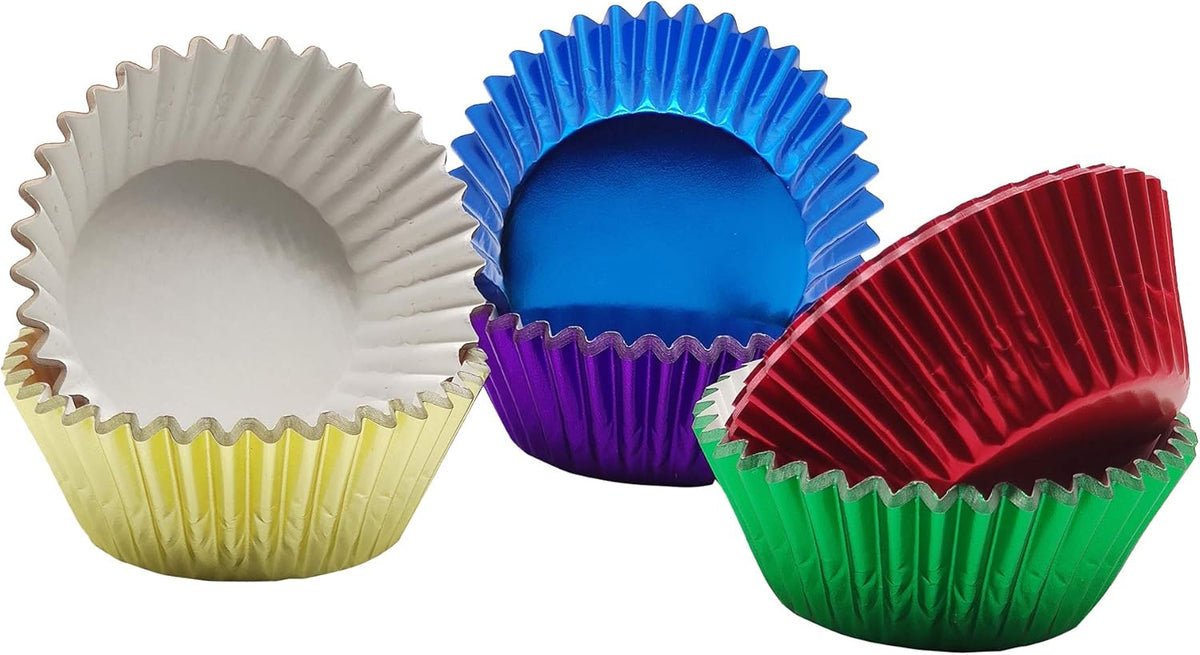 Rainbow 6 Bright Colors Standard Cupcake Liners Muffin Foil Paper Baking Cups, 120-Count