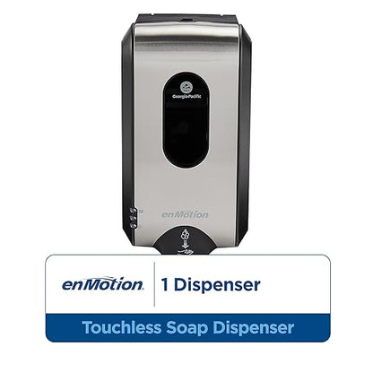 enMotion Georgia‑Pacific (by GP PRO) Gen2 Automated Touchless Soap and Sanitizer Dispenser, Stainless Finish, 52060