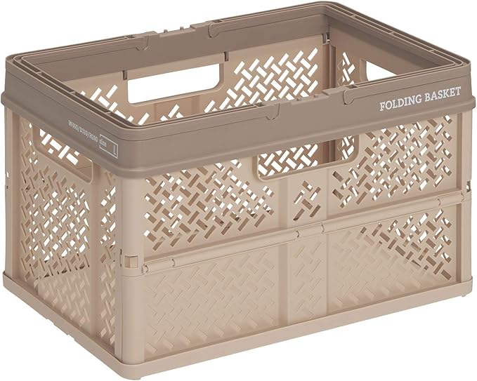 Tenma PRX Foldable Basket with Handle, Beige, L