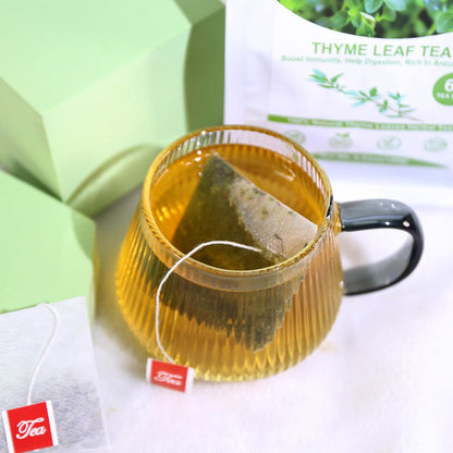 Tearelae - Thyme Tea Bags - 60 Count - 100% Pure Natural Thyme Leaves - Help Digestion, Boost Immunity - Non-GMO - Caffeine-Free