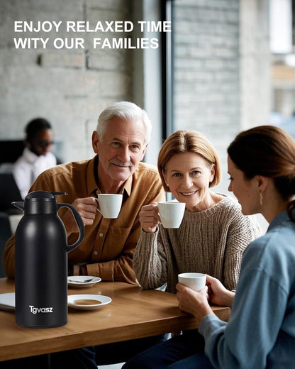 2 PCS Thermal Coffee Carafe 101 oz / 3L - Up to 24 Hours Hot, Insulated Stainless Steel Aipot for Hot Liquids