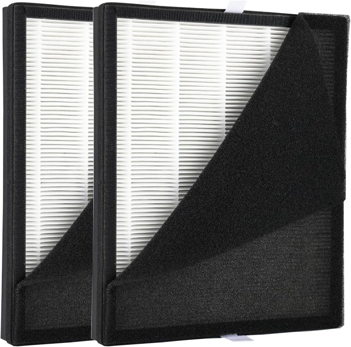 2 Packs KJ190L Replacement Filter with Washable Filter Compatible with MOOKA® H13 HEPA Filter Pet Air Purifier, Upgraded Activated Carbon Filter,Removes pet Hair Odors