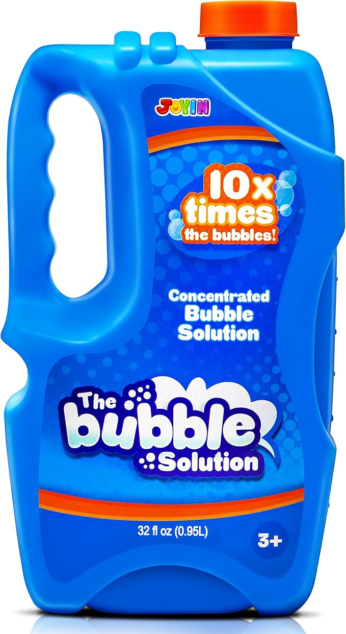 JOYIN 12 PCS 14.6’’ Big Bubble Wands with 12 X 12 ml Bubbles Refill Solution + 32 oz Bubble Solution Concentrated Refills (up to 2.5 Gallon) for Kids, Adults, Summer Toy Party Favor, Outdoors, Easter