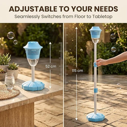 Street Lamp Bubble Tower with Lights, Rechargeable Standing Bubble Maker, Adjustable Height Street Light for Outdoor Garden, Patio, Wedding, Party and Event Decor (Red 1PACK)
