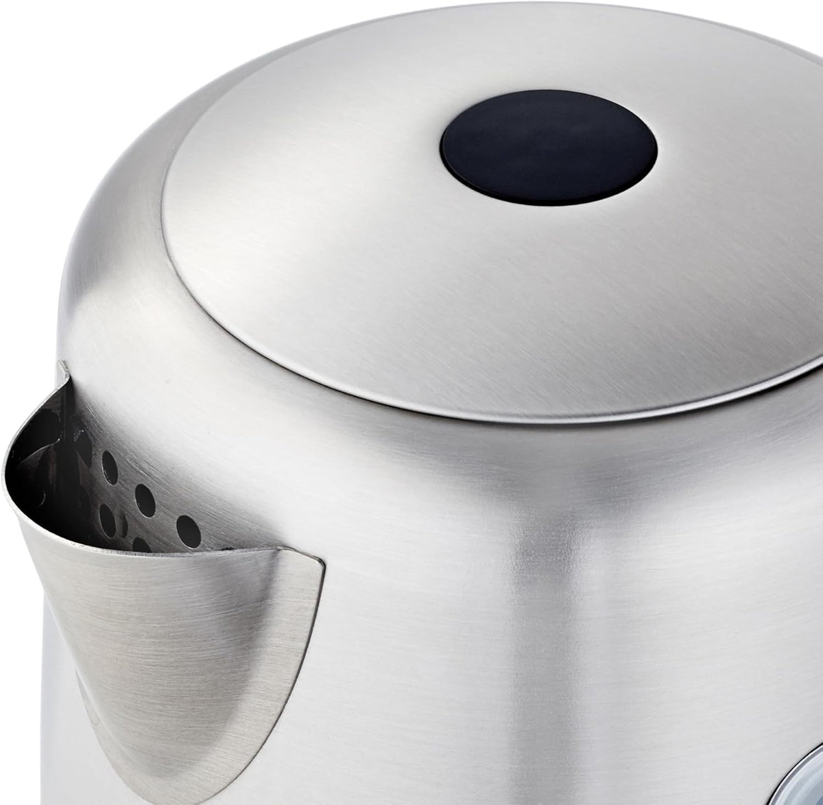 Electric Stainless Steel Kettle for Tea and Coffee, BPA-Free, Fast Boiling, Auto Shut-Off, 1.1 Quarts, 1500W, Black and Silver